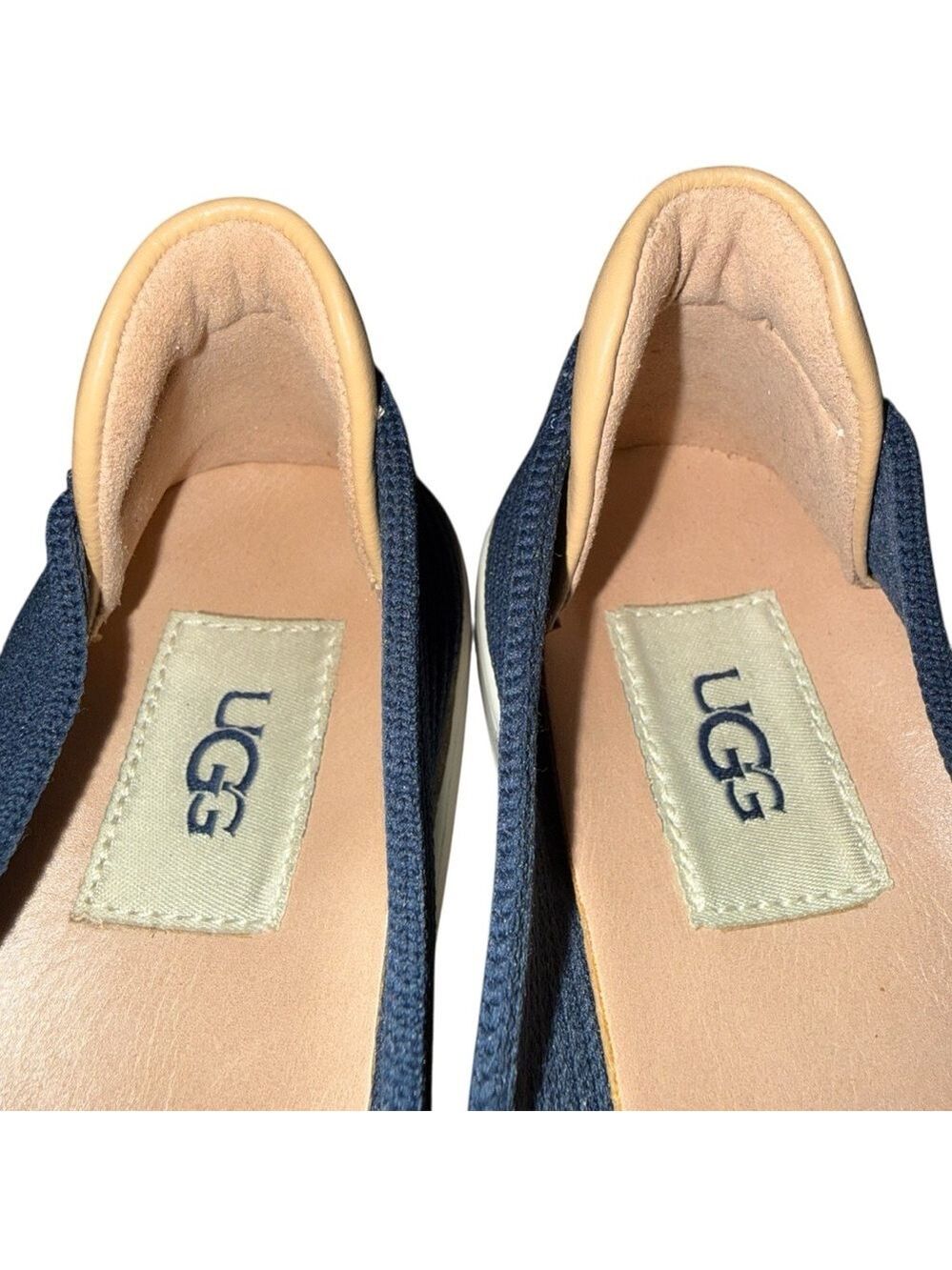 UGG Women's Sammy Slip On Sneaker Navy Blue Ribbed Knit Size 7 - Picture 7 of 10